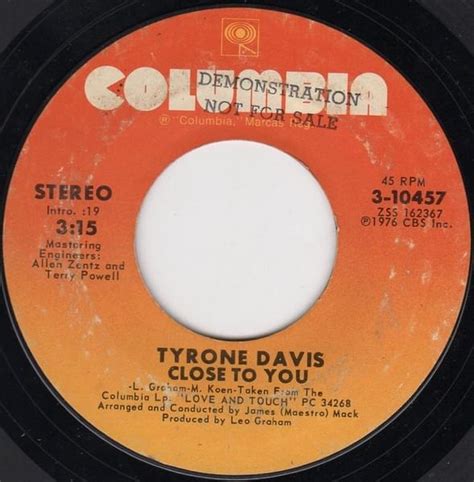 Tyrone Davis Close To You Lyrics Genius Lyrics