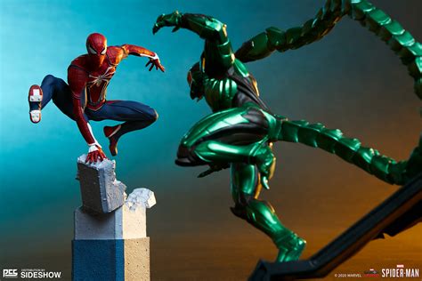 Marvels Spider Man Ps4 Spider Man Vs Rhino And Scorpion Statue Set