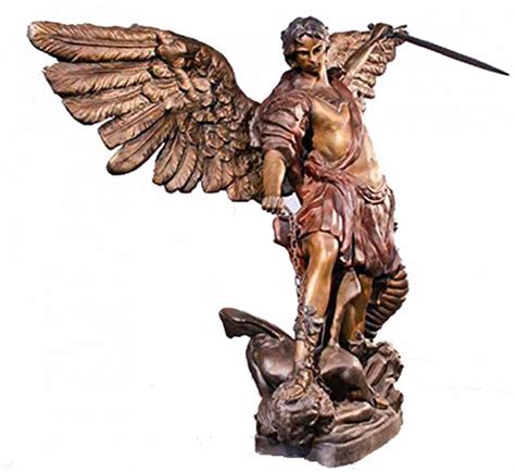 Saint Michael The Archangel Bronze Statue Life Size American Bronzes
