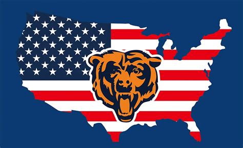 New Style 3x5ft Chicago Bears Flag With American Banner Flag 100d