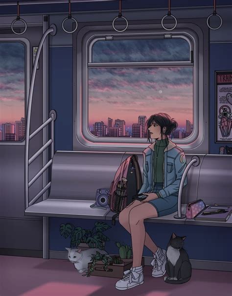 Living On Subway Train Isnt Good But Imaginative World Well All Things Are Possible 🖌️🎨 Anime