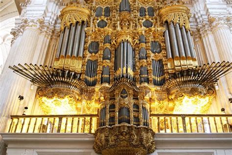Organ Pipes Inside The Santa Maria De La Encarnacion Cathedral Granada