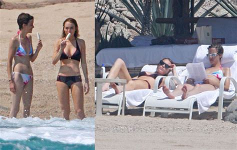 Samantha Ronson And Lindsay Lohan Bikini Photos In Cabo Popsugar Celebrity