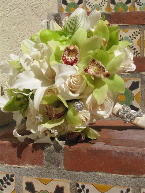 Image Result For Green White Cymbidium Orchid Bridal Bouquet Orchid Bridal Bouquets Bridal