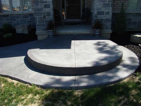 The sidewalk goes from a backyard patio area, around the side yard, to the clients' driveway. Decorative Concrete Sidewalk - Traditional - Landscape ...