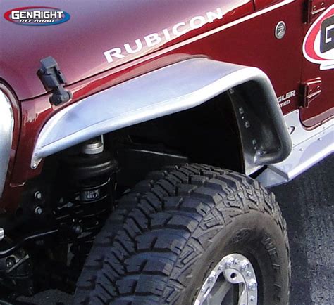 Genright Jeep Jk Front Tube Fender In Aluminum With 4 Flare