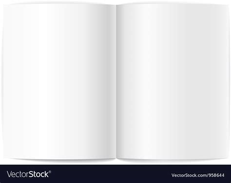 Blank Book Pages Template Royalty Free Vector Image