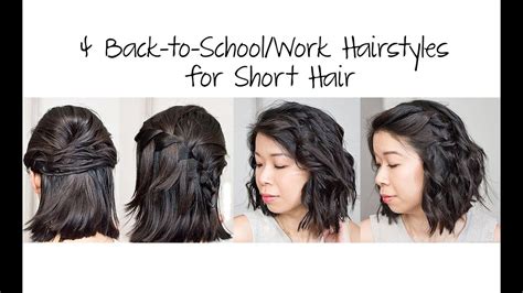 4 Easy 5 Min Back To Schoolwork Hairstyles For Short Hair