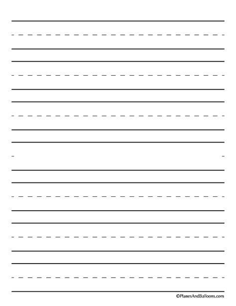 Pre K Handwriting Paper
