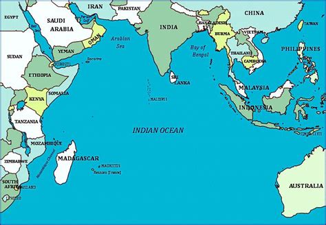 Indian Ocean Map Ocean Treasures Memorial Library