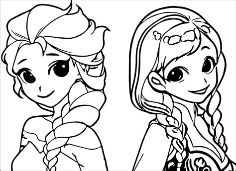 These frozen coloring pages are inspired by the movie frozen produced by disney.when frozen 2 film came out, everyone got excited again about characters like anna, elsa, sven, and olaf. Elsa and anna coloring pages | The Sun Flower Pages