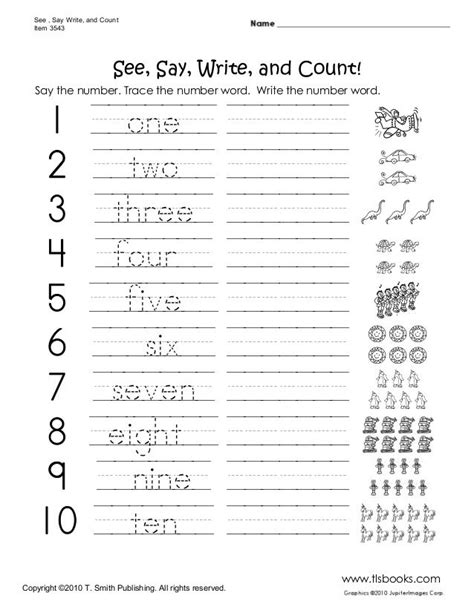 Numbers Written In Words Worksheet