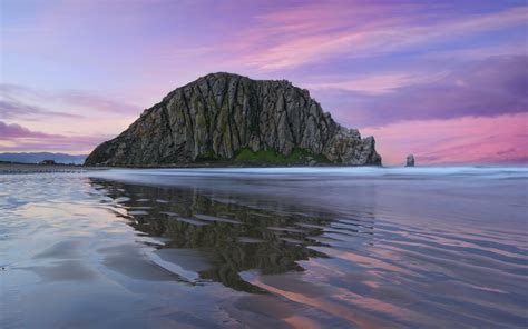 Cliff Mountains Beaches Landscapes Reflection Water Ocean