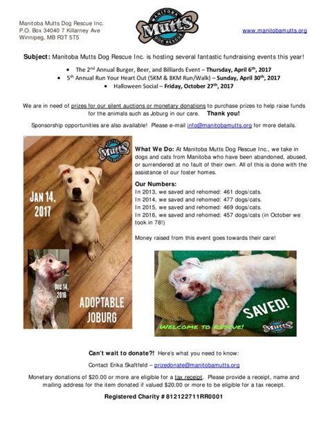 Donate Manitoba Mutts Dog Rescue