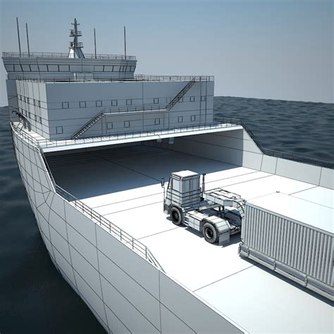 3d Model Ro Ro Container Ship Cargo