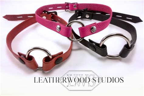 Bondage Bdsm Mouth Ring Gag In Bordeaux Leather With Stainless Etsy