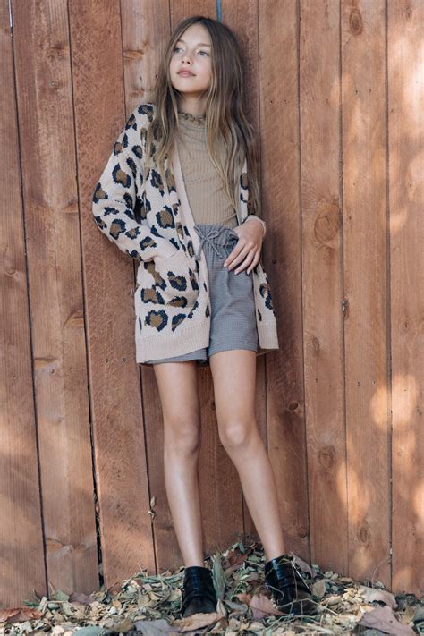 leopard knit cardigan tween fashion outfits tween outfits girls fashion clothes