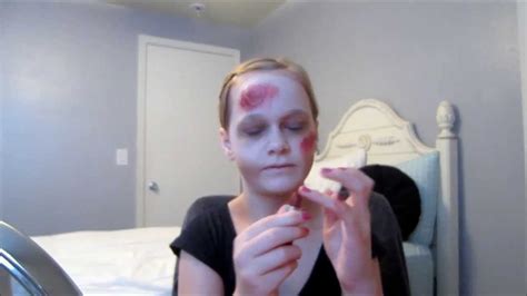 Easy Zombie Halloween Makeup Tutorial Part 2 Of 2 Youtube