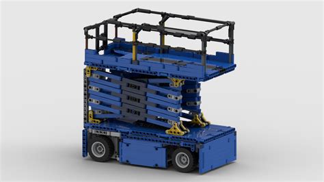 Lego Moc Scissor Lift By Digitalgee Rebrickable Build With Lego