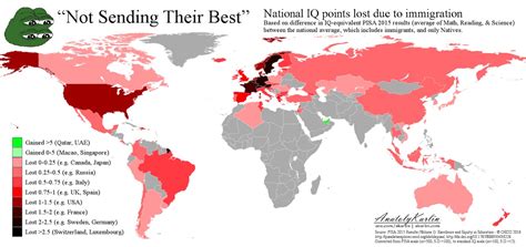 The question of the intelligence of a certain nationality or population may be controversial. World Map Of IQ Drop Due To Muslim 'Refugees' And Others