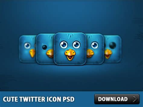 Cute Twitter Icon Psd L Freepsdcc Free Psd Files And Photoshop