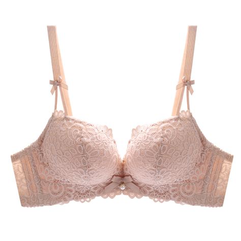 [usd 47 54] thickened small chest flat chest bra sexy lace embroidery