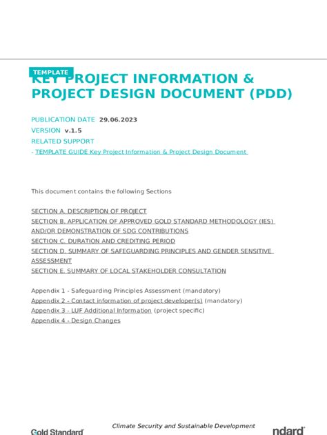 Template V15 Project Design Document Doc Template Pdffiller