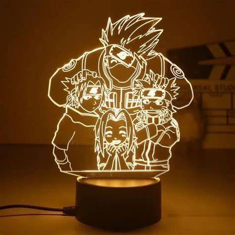 Team Kakashi Hatake Naruto Uzumaki Sasuke Uchiha Sakura Haruno Lamp