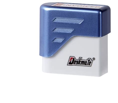 Received Deskmate Office Stamp Pre Inked Self Inking Rubber Stamps