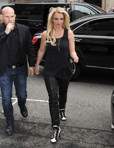 Britney Spears In Leather London October 2013