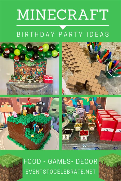 Minecraft Birthday Party Ideas Party Ideas For Real People