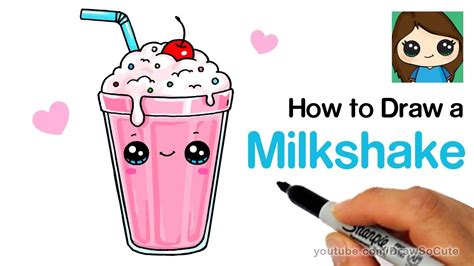 how to draw a milkshake easy youtube