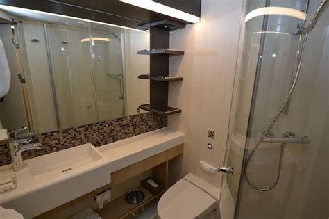 Quantum Balcony Stateroom Bathroom With Shower Stall