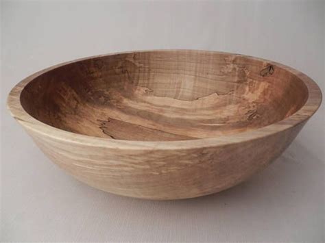 Large Wooden Salad Serving Bowl Spalted Maple Hand Turned Etsy