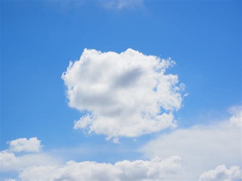 Cumulus Clouds In Blue Sky On A Bright Sunny Day Stock Photography My