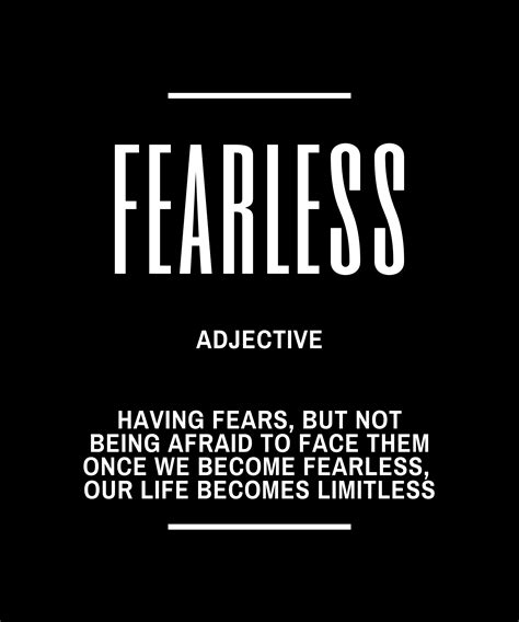 Being Fearless Definition Quote Faux Canvas Print
