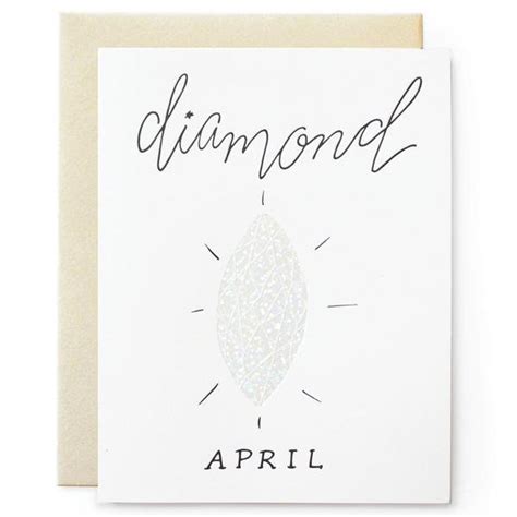 Diamond Gemstone Greeting Card April Birthday Ben Garelick