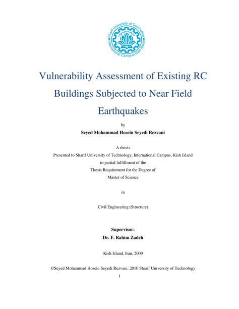 Pdf Vulnerability Assessment Of Existing Rc Buildings Subjected To