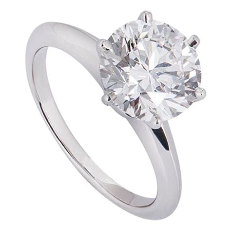 Proposing to the love of your life? Tiffany and Co. Platinum Diamond Setting Ring 2.17 Carat For Sale at 1stDibs
