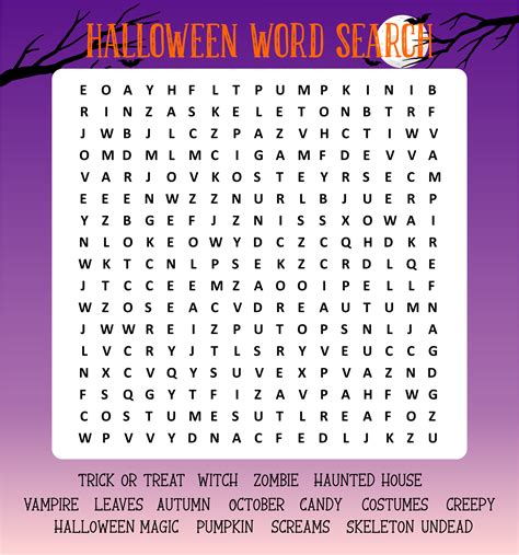 15 Best Kids Halloween Word Searches Printable