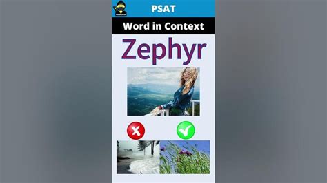 Zephyr Psat Word In Context Youtube Context Words Vocabulary