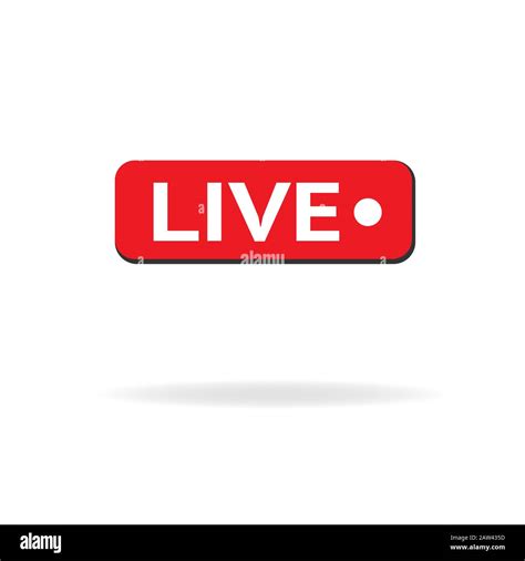Red Symbol Button Of Live Streaming Broadcasting Online Stream Lower