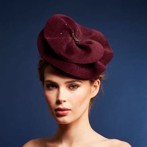Ladies Luxury Hat Felt Flower And Swarovski Crystals Luxury Hats Ladies