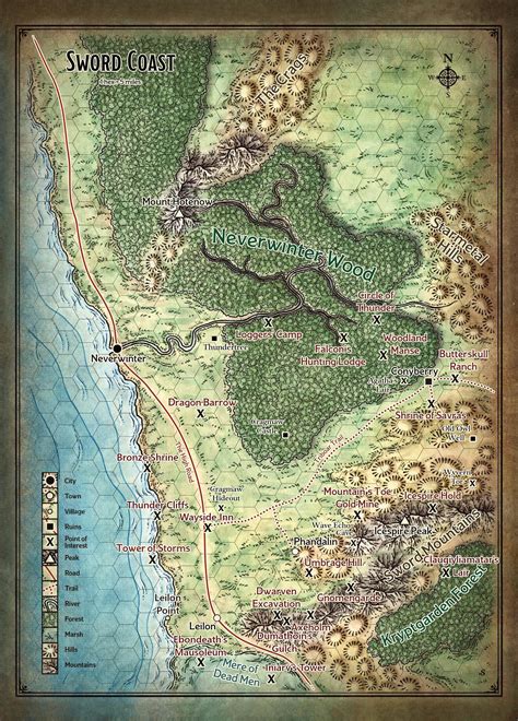 Sword Coast Map Now With Beyond The Dragon Of Icespire Peak Locations