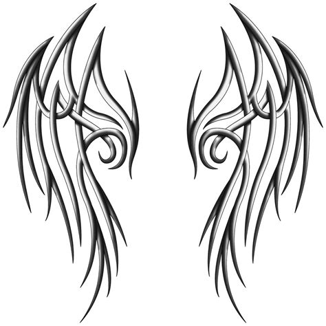 Tribal Angel Wings Drawing Clipart Best