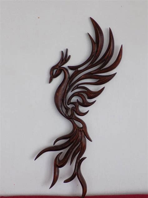 Phoenix 22 inches, Phoenix Carving Wall, Phoenix bird, Handmade Phoenix, Wooden Phoenix bird 