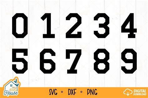 Sports Jersey Font Varsity Numbers Svg Graphic By Veczsvghouse