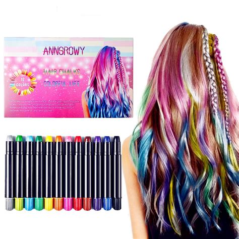 Ameauty Hair Chalk Set 24 Hair Dye Colors Non