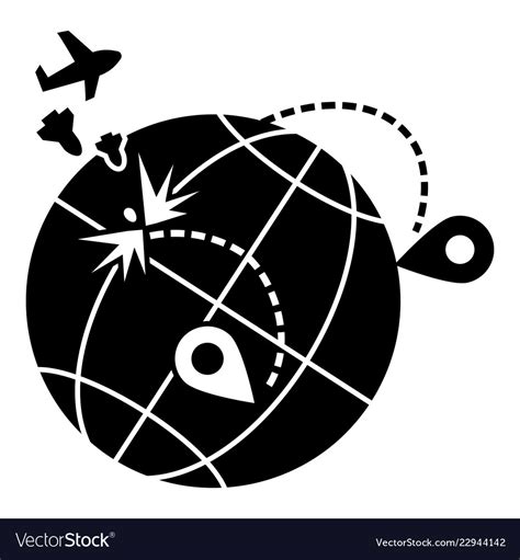 Global War Migration Icon Simple Style Royalty Free Vector