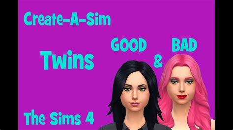 The Sims 4 Cas Goodandbad Twinsgirl Edition Youtube